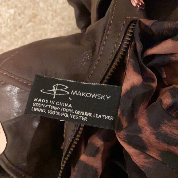 B. MAKOWSKY LEATHER BROWN BAG - Picture 8 of 9